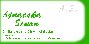 ajnacska simon business card